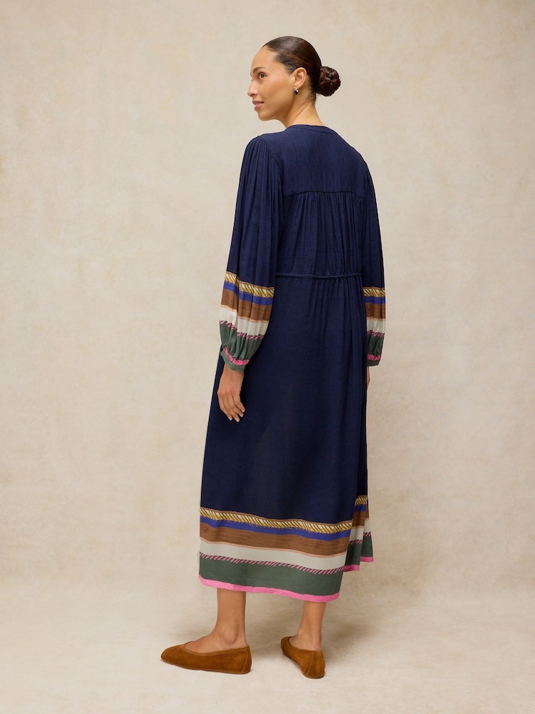 White Stuff Blue Lana Midi Dress - Image 2 of 6