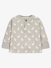 The Little Tailor Baby 2 Piece Jersey Bunny Print 100% Cotton Gift Set - Image 3 of 7