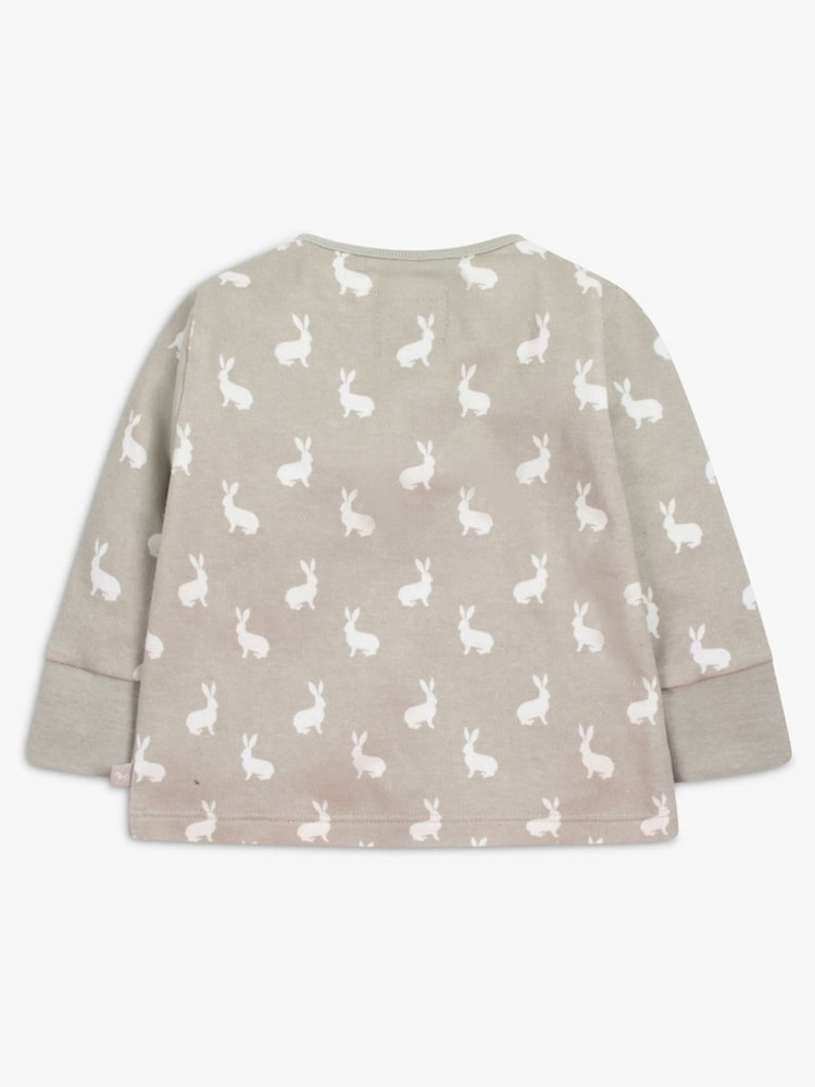 The Little Tailor Baby 2 Piece Jersey Bunny Print 100% Cotton Gift Set - Image 4 of 7