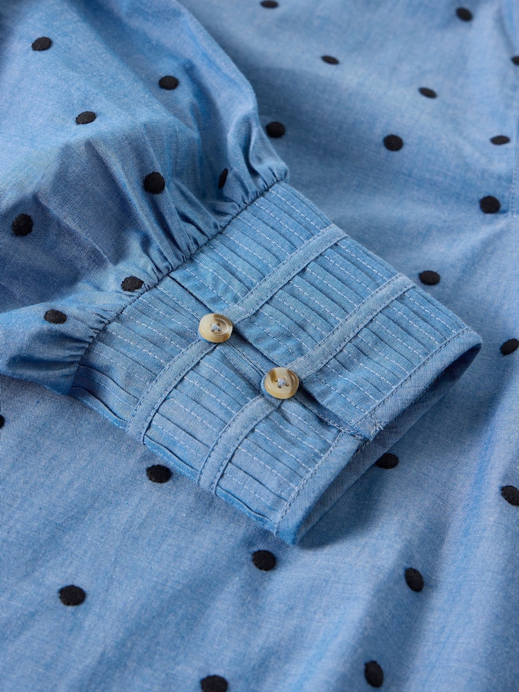 White Stuff Blue Raya Pop Over Blouse - Image 6 of 6 White Stuff Blue Raya Pop Over Blouse - Image 6 of 6