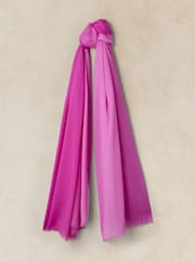 White Stuff Pink Penny Plain Oversized Scarf - Image 1 of 3