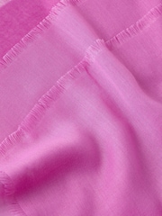 White Stuff Pink Penny Plain Oversized Scarf - Image 3 of 3