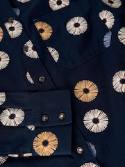 White Stuff Blue Libby Organic Cotton Shirt - Image 4 of 5