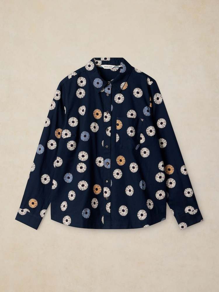 White Stuff Blue Libby Organic Cotton Shirt - Image 5 of 5 White Stuff Blue Libby Organic Cotton Shirt - Image 5 of 5