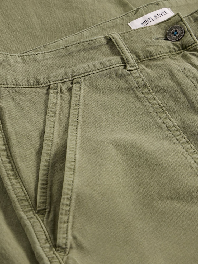 White Stuff Green Twister Chino Wide Leg Trousers - Image 6 of 6 White Stuff Green Twister Chino Wide Leg Trousers - Image 6 of 6