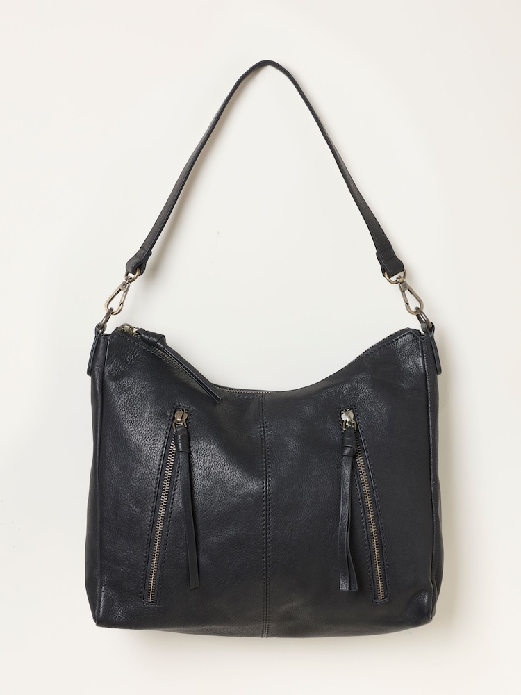 FatFace Polly Black Leather Crossbody Bag - Image 1 of 3 FatFace Polly Black Leather Crossbody Bag - Image 1 of 3