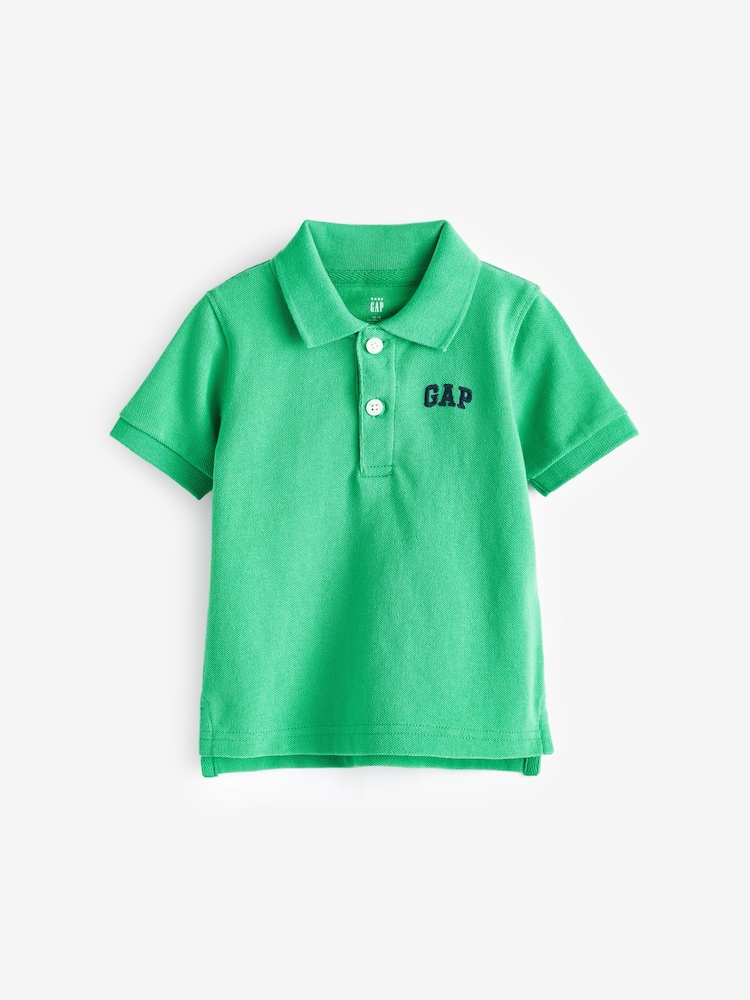 Gap Green Logo Pique Short Sleeve Polo Shirt (Newborn-5yrs) - Image 1 of 1