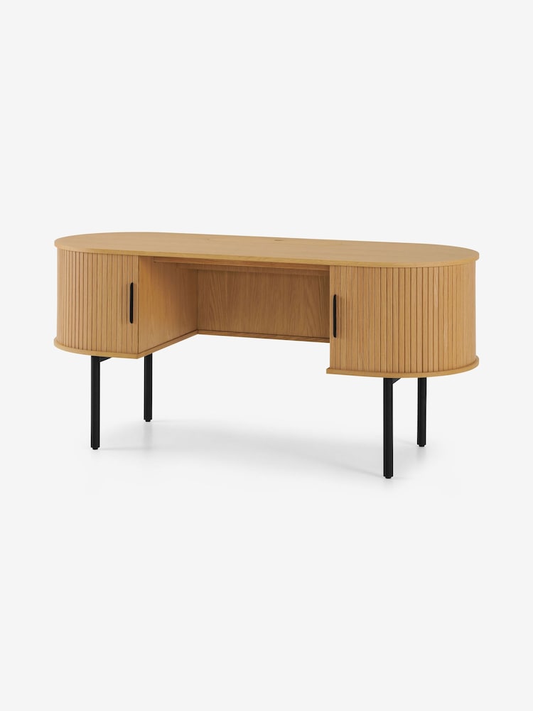 MADE.COM Oak Tambo Wide Desk - Image 1 of 3
