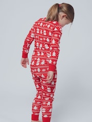 Harry Bear Red Snuggle Fit 100% Cotton Christmas Pyjamas - Image 2 of 5