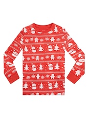 Harry Bear Red Snuggle Fit 100% Cotton Christmas Pyjamas - Image 4 of 5