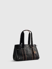 River Island Black Embossed Monogram Tote Bag - Image 4 of 6