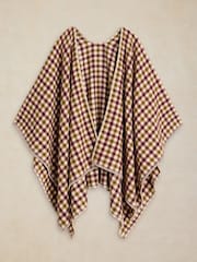 White Stuff Green Check Poncho - Image 4 of 5