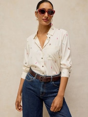 White Stuff White Libby Organic Cotton Shirt - Image 1 of 6