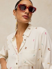 White Stuff White Libby Organic Cotton Shirt - Image 4 of 6