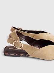 River Island Brown Faux Suede Point Toe Flats - Image 6 of 6