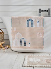 Natural Beach Huts Towel 100% Cotton - Image 2 of 5