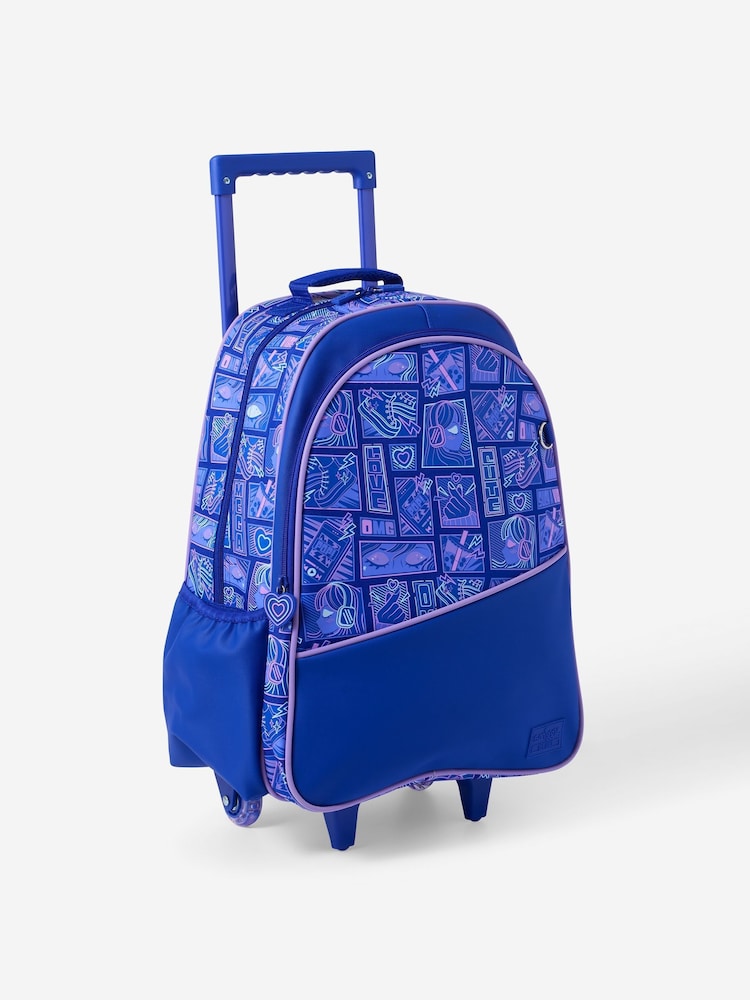 Smiggle Purple Discover Trolley Backpack - Image 2 of 3 Smiggle Purple Discover Trolley Backpack - Image 2 of 3