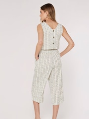 Apricot Cream Batik Chevron Button Jumpsuit - Image 2 of 4