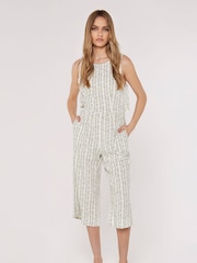 Apricot Cream Batik Chevron Button Jumpsuit - Image 3 of 4