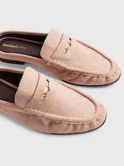 River Island Pink Faux Suede Backless Mule Loafers - Image 6 of 6