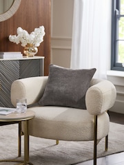 Warm Grey 45 x 45cm Soft Velour Cushion - Image 1 of 4
