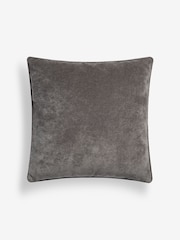 Warm Grey 45 x 45cm Soft Velour Cushion - Image 2 of 4