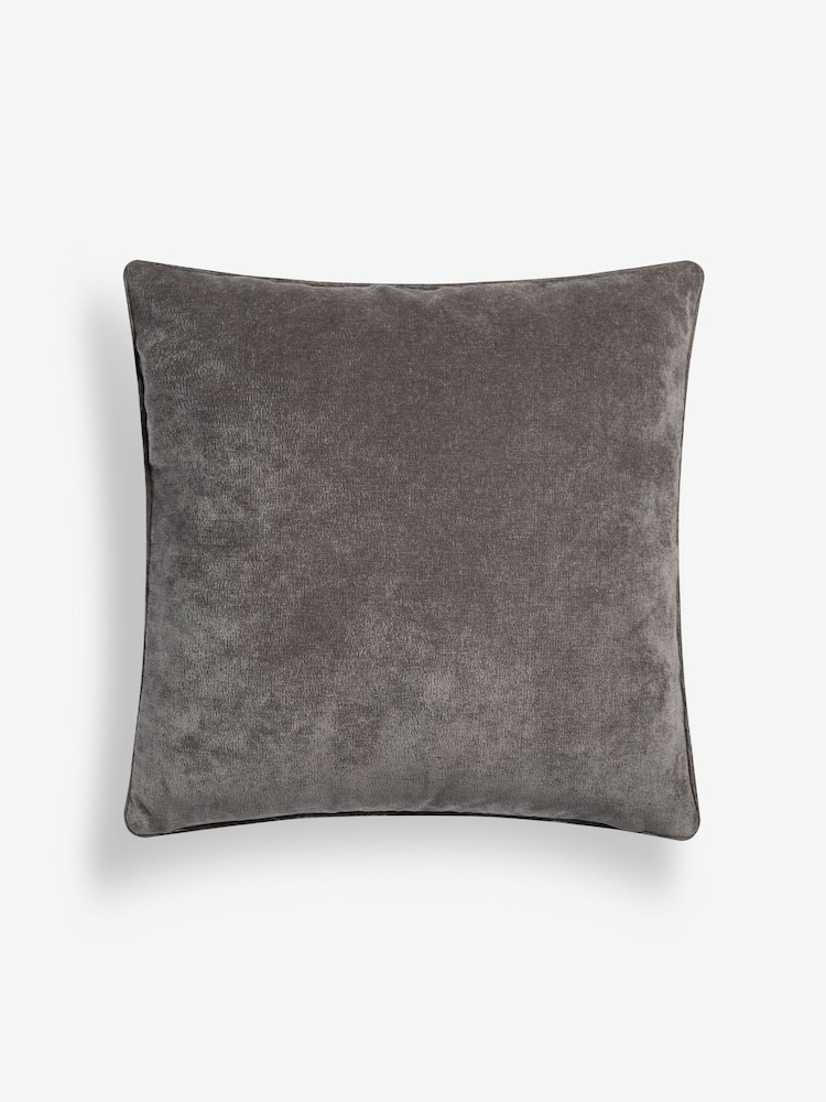 Warm Grey 45 x 45cm Soft Velour Cushion - Image 2 of 4 Warm Grey 45 x 45cm Soft Velour Cushion - Image 2 of 4