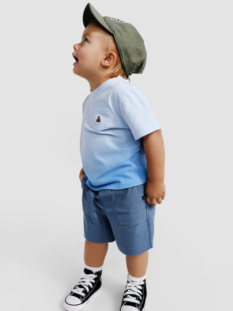 Blau - Gap Kurzärmeliges T-Shirt mit Rundhalsausschnitt (Baby bis 5 Jahre) - Bild 2 von 6