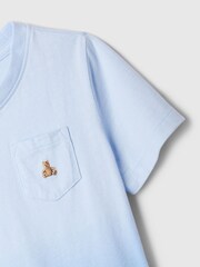 Blau - Gap Kurzärmeliges T-Shirt mit Rundhalsausschnitt (Baby bis 5 Jahre) - Bild 6 von 6
