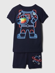 Gap Black Graphic Short Sleeve Pyjama Set (12mths-5yrs) - Image 1 of 1
