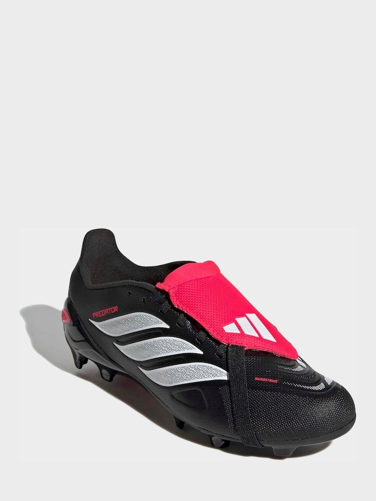adidas Black Predator League Fold-Over Tongue Firm Ground Football Boots - Image 1 of 9