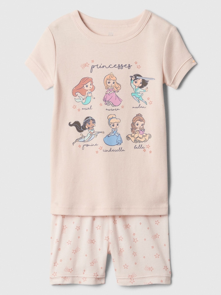 Gap Pink Disney Princess Organic Cotton Short Sleeve Pyjama Set (6-12 months) - Image 1 of 1