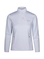 Ted Baker Sport White Thimpson Half Zip Golf Mid Layer Fleece - Image 1 of 4