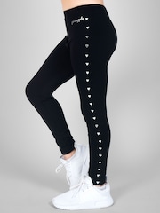Pineapple Black Heart Stud Leggings - Image 1 of 4