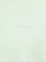 Barbour® Dusty Mint Green Washed 100% Cotton Classic Pique Polo Shirt - Image 4 of 4