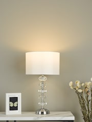 Dar Lighting Silver Oleana Table Lamp - Image 1 of 4