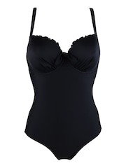 Pour Moi Black Splash Padded Underwired Control Swimsuit - Image 4 of 5