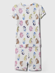 Gap White Disney Princess Organic Cotton Short Sleeve Pyjama Set (6-12 months) - Image 1 of 1