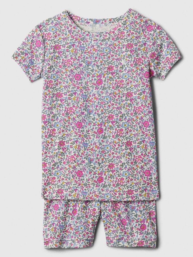 Gap Pink Floral Top and Shorts Pyjama Set - Image 1 of 1