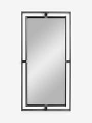 Black Gold Edge Framed Full Length Wall Mirror - Image 1 of 5