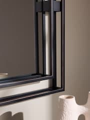 Black Gold Edge Framed Full Length Wall Mirror - Image 5 of 5