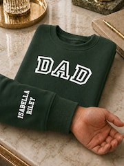 Personalised Dad Sweatshirt with Names on Sleeve by Loveabode - Image 1 of 4
