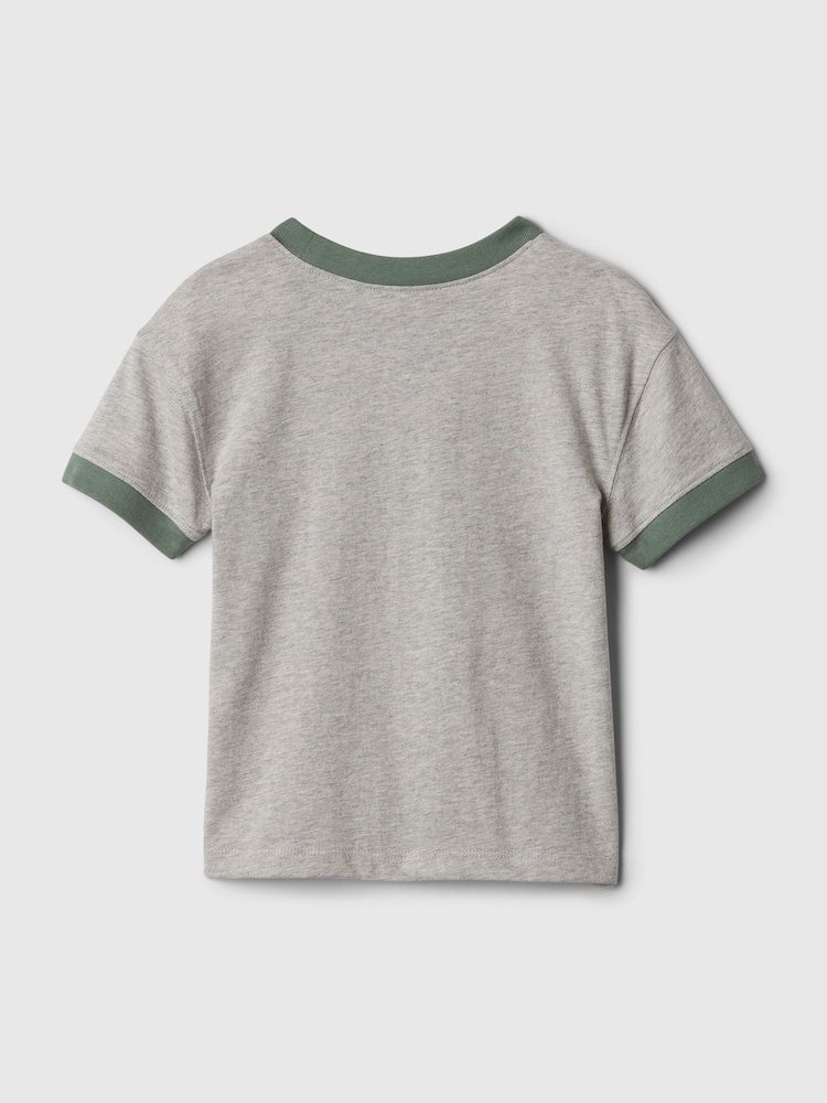 Gap Green/Grey Graphic Logo Short Sleeve Crew Neck T-Shirt (Newborn-5yrs) - Image 2 of 3 Gap Green/Grey Graphic Logo Short Sleeve Crew Neck T-Shirt (Newborn-5yrs) - Image 2 of 3