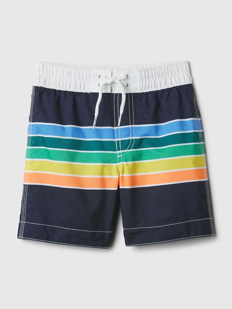 Gap Navy Blue Rainbow Swim Short - Image 1 of 2 Gap Navy Blue Rainbow Swim Short - Image 1 of 2