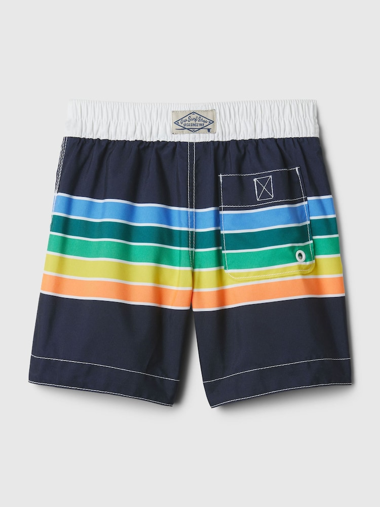 Gap Navy Blue Rainbow Swim Short - Image 2 of 2 Gap Navy Blue Rainbow Swim Short - Image 2 of 2