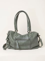 Vert - Sac bandoulière FatFace en cuir - Image 1 de 3