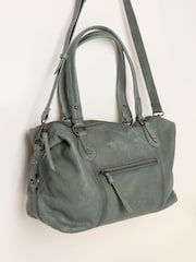 Vert - Sac bandoulière FatFace en cuir - Image 3 de 3