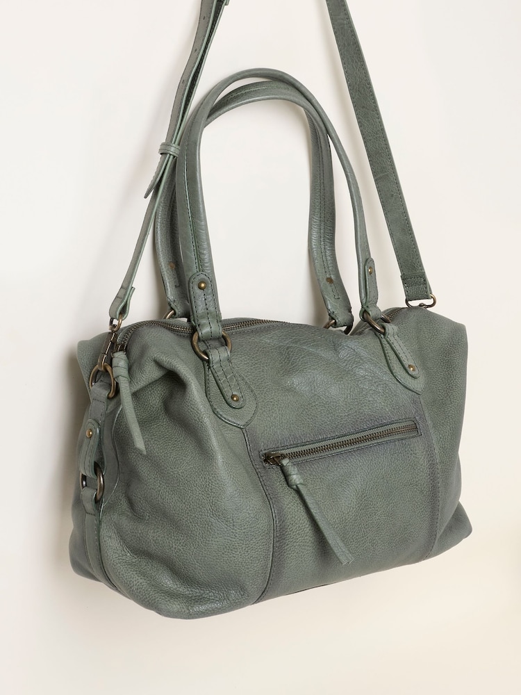 Vert - Sac bandoulière FatFace en cuir - Image 3 de 3