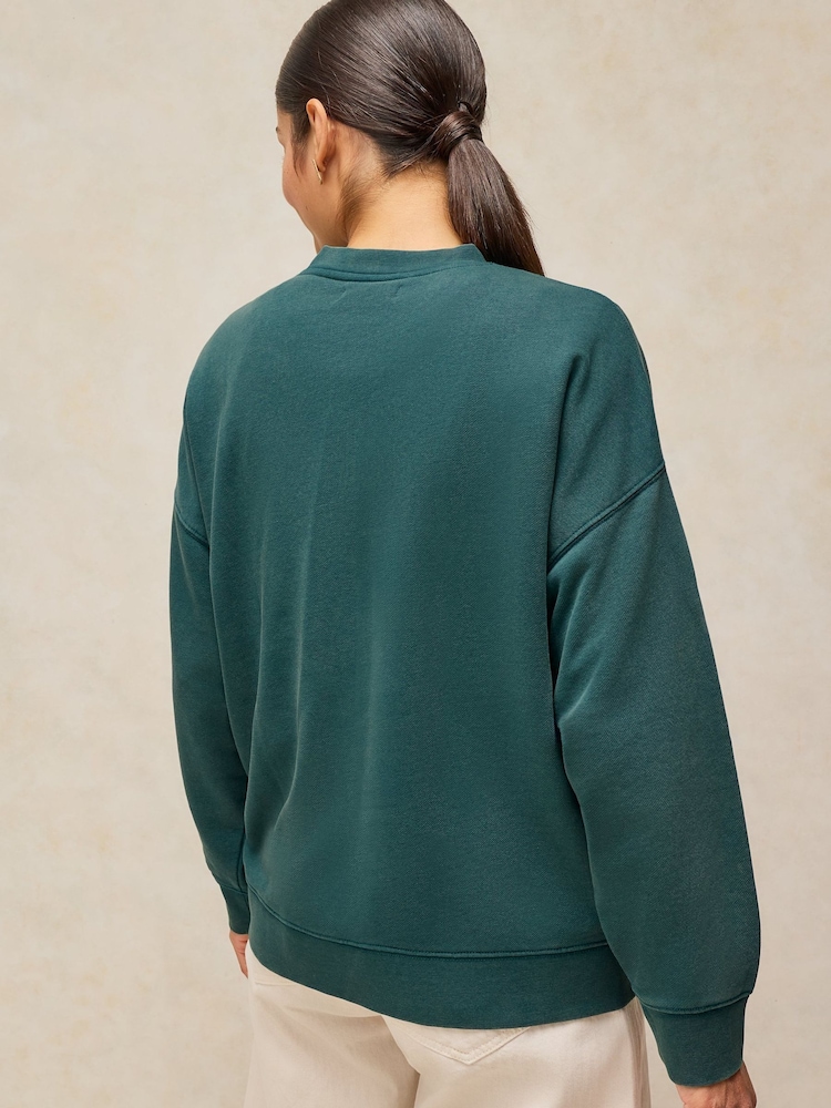 White Stuff Green Cleo Graphic Sweatshirt - Image 2 of 6