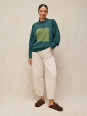 White Stuff Green Cleo Graphic Sweatshirt - Image 3 of 6